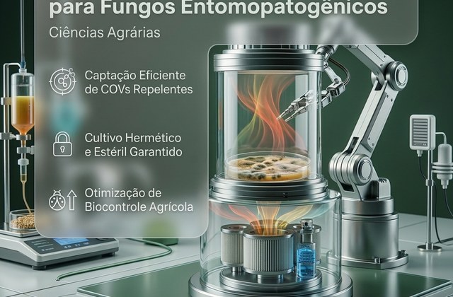 BR 10 2019 012565 9 - Sistema de captação de compostos orgânicos voláteis para fungos entomopatogênicos em cultivo em meio sólido