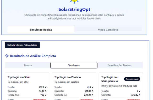 SolarStringOpt – Otimização de Topologia de Strings Fotovoltaicas